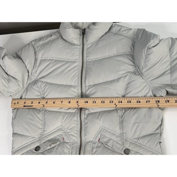 Woolrich Women’s Small Duck Down Puffer Jacket Full Zip Light Gray Frost - Picture 14 of 16